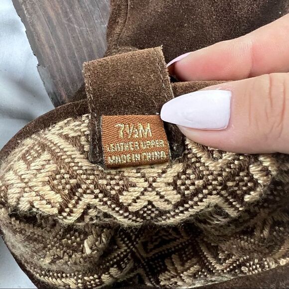 Sam Edelman Alabama Suede Brown Studded Knee High Wedge Boots 7.5 - Picture 8 of 10